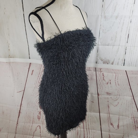 Forever 21 Knit Short Dress Sz S Black - Picture 5 of 10